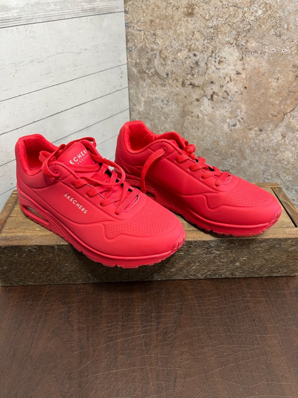 Skechers Red Sneakers Size 8 Wide